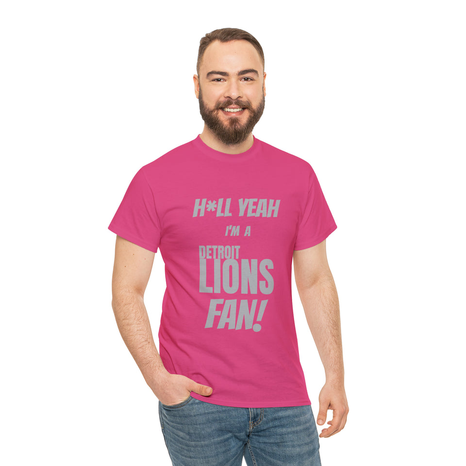Detroit Lions Football Unisex Heavy Cotton Tee