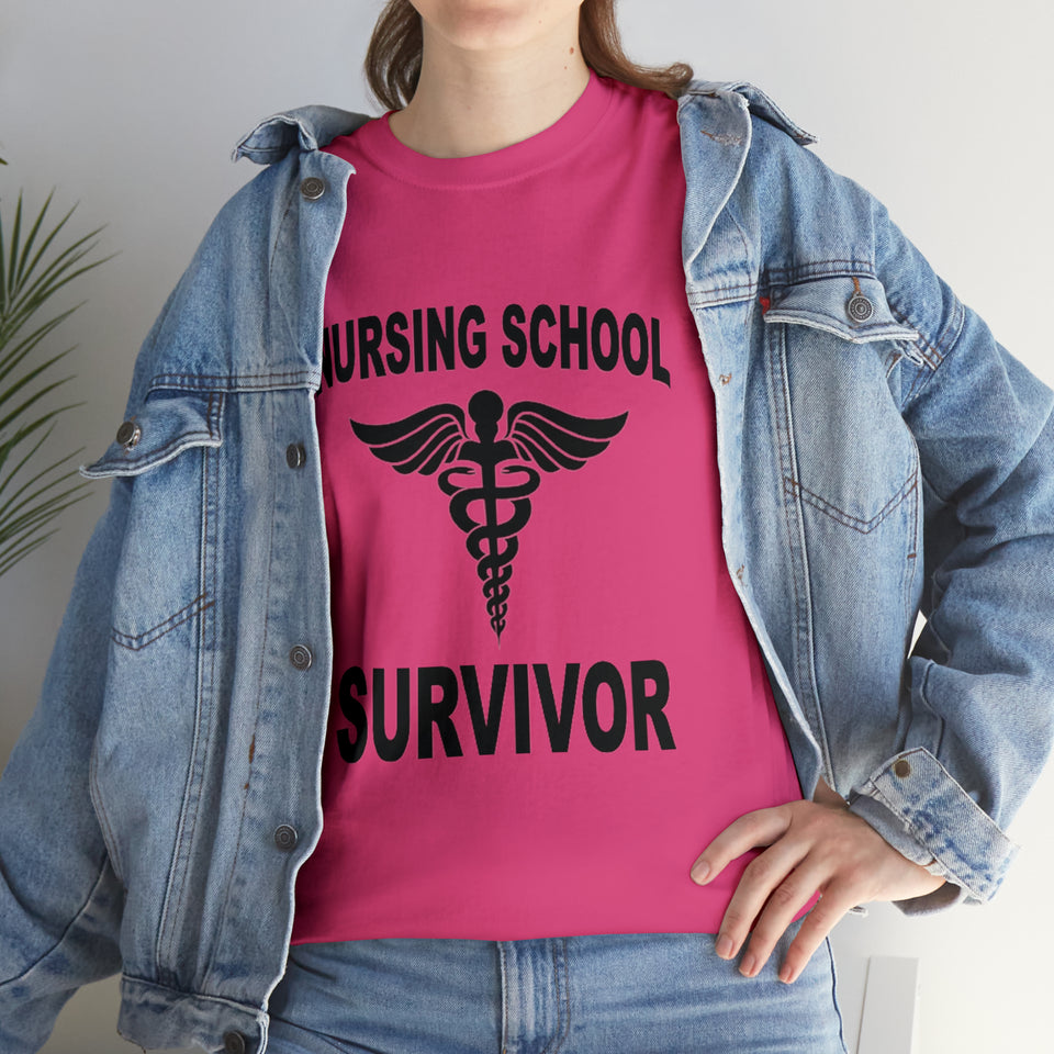 Nursing School Survivor Cotton Tee