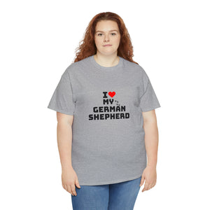 I Love My German Shepherd Unisex Heavy Cotton Tee