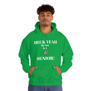 Heck Yeah My Son is A UNCC Senior Unisex Heavy Blend™ Hooded Sweatshirt