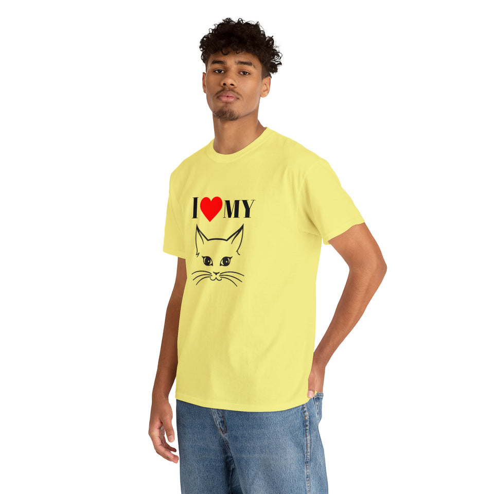 I Love My Cat Unisex Heavy Cotton Tee