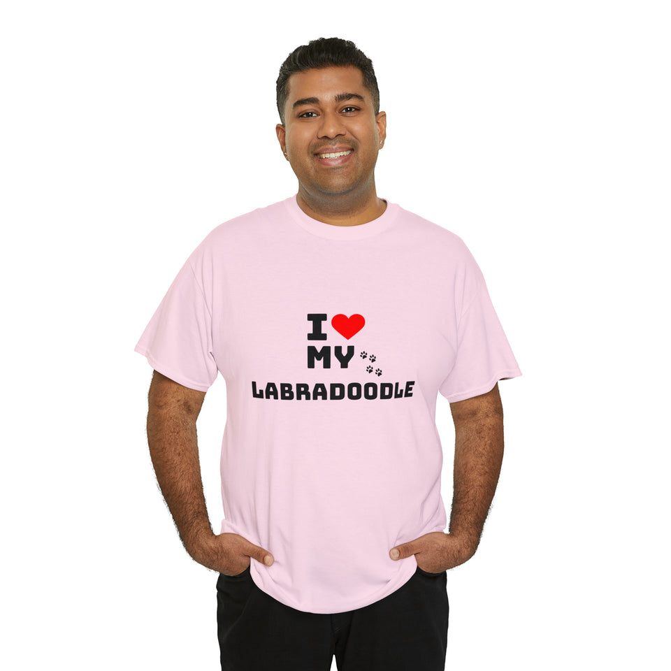 I Love My Labradoodle Unisex Heavy Cotton Tee