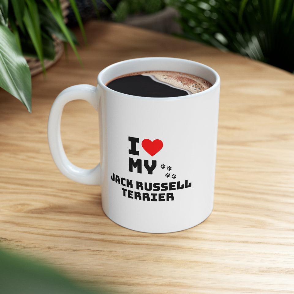 I Love My Jack Russell Terrier Ceramic Mug 11oz