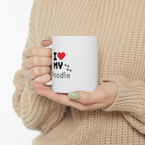 I Love My Poodle Ceramic Mug 11oz