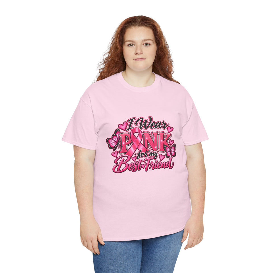 Breast Cancer Awareness Best Friend Unisex Heavy Cotton Tee