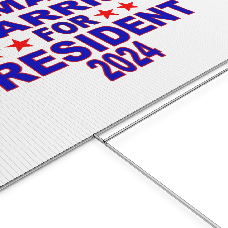 Kamala Harris for President Plastic Yard Sign