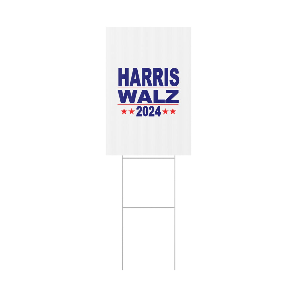 Harris Walz 2024 Plastic Yard Sign