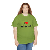 I Love Horses Unisex Heavy Cotton Tee