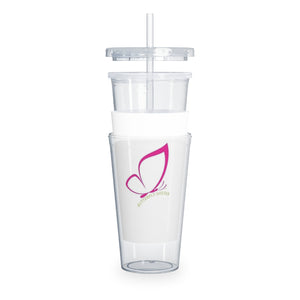 Plastic Tumbler with Straw