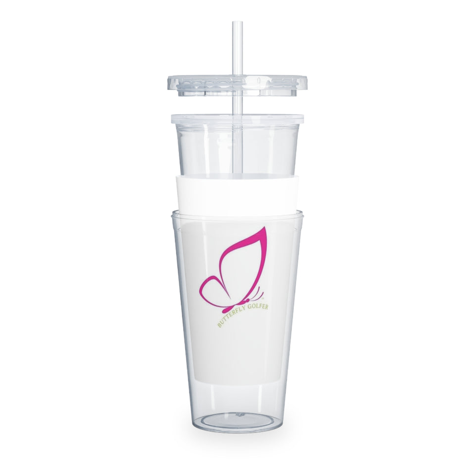 Plastic Tumbler with Straw