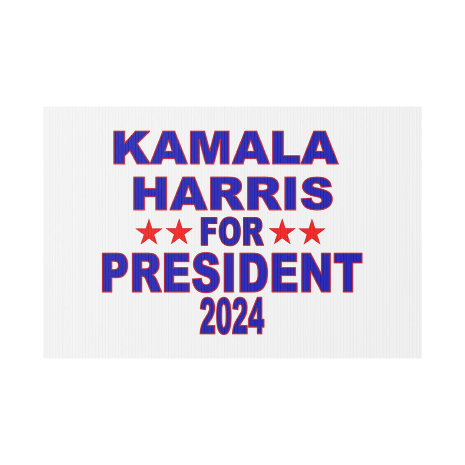 Kamala Harris for President Plastic Yard Sign