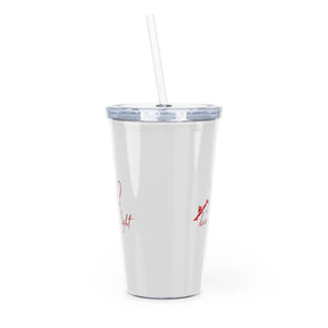 Love & Light Plastic Tumbler with Straw