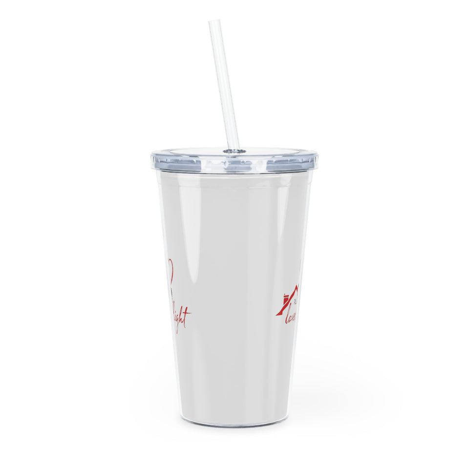 Love & Light Plastic Tumbler with Straw