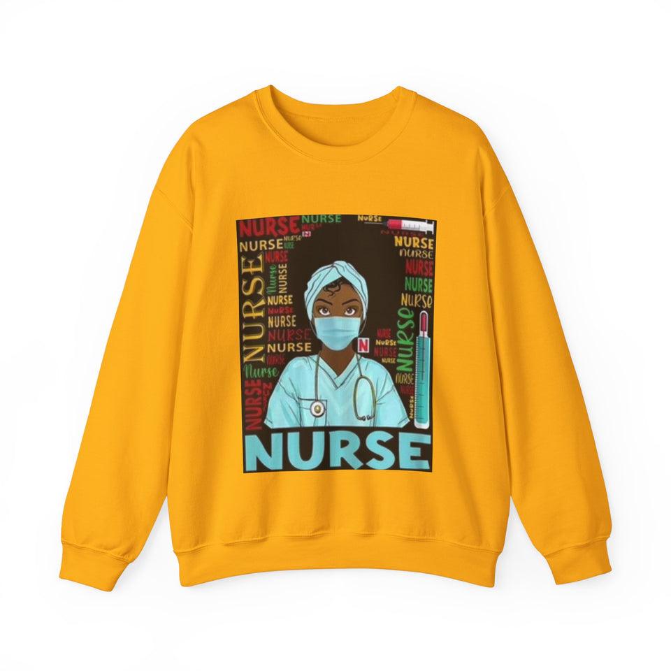 Black Nurse Crewneck Sweatshirt