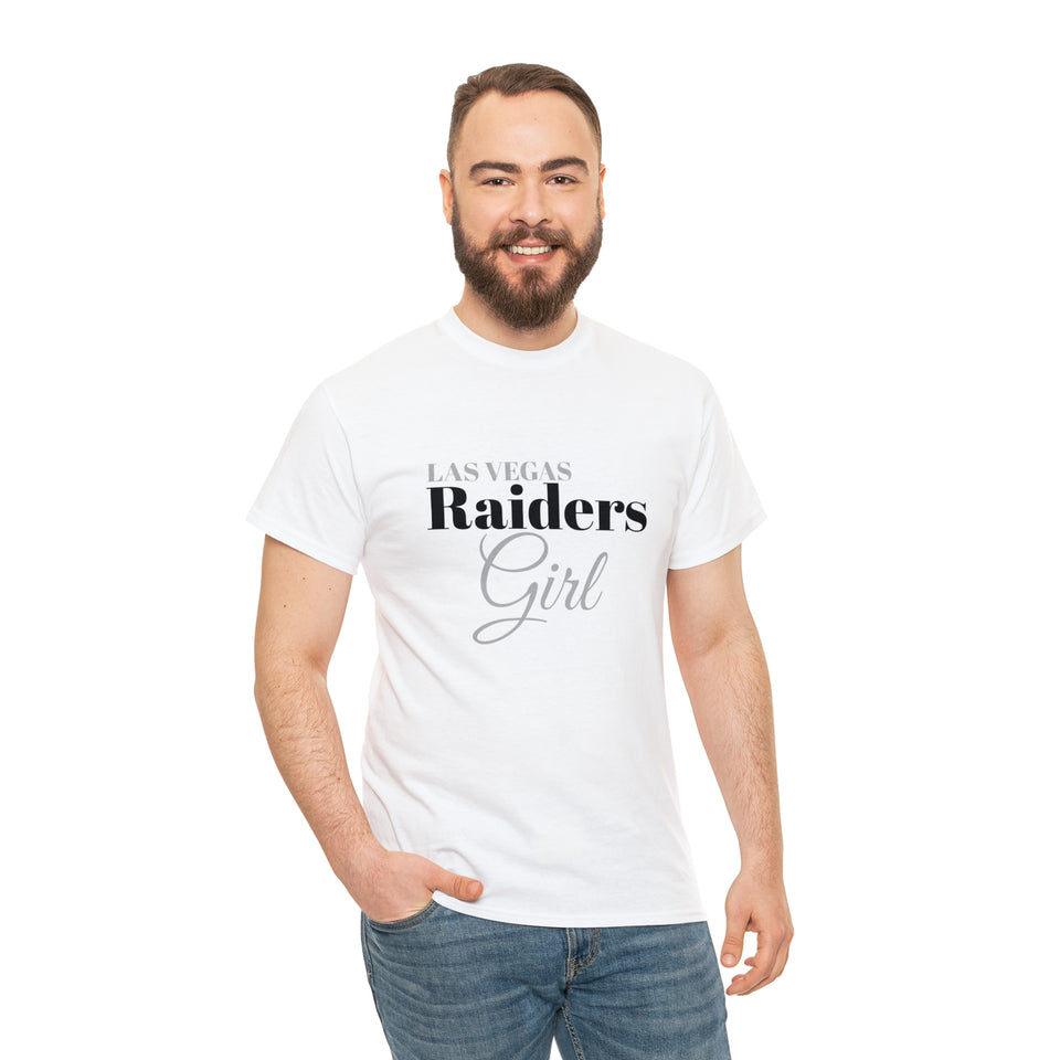 Las Vegas Raiders Girl Unisex Heavy Cotton Tee