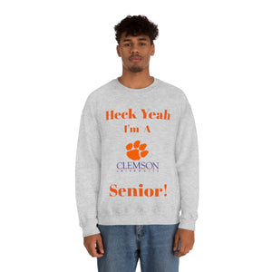 Heck Yeah I'm A Clemson Senior Unisex Heavy Blend™ Crewneck Sweatshirt