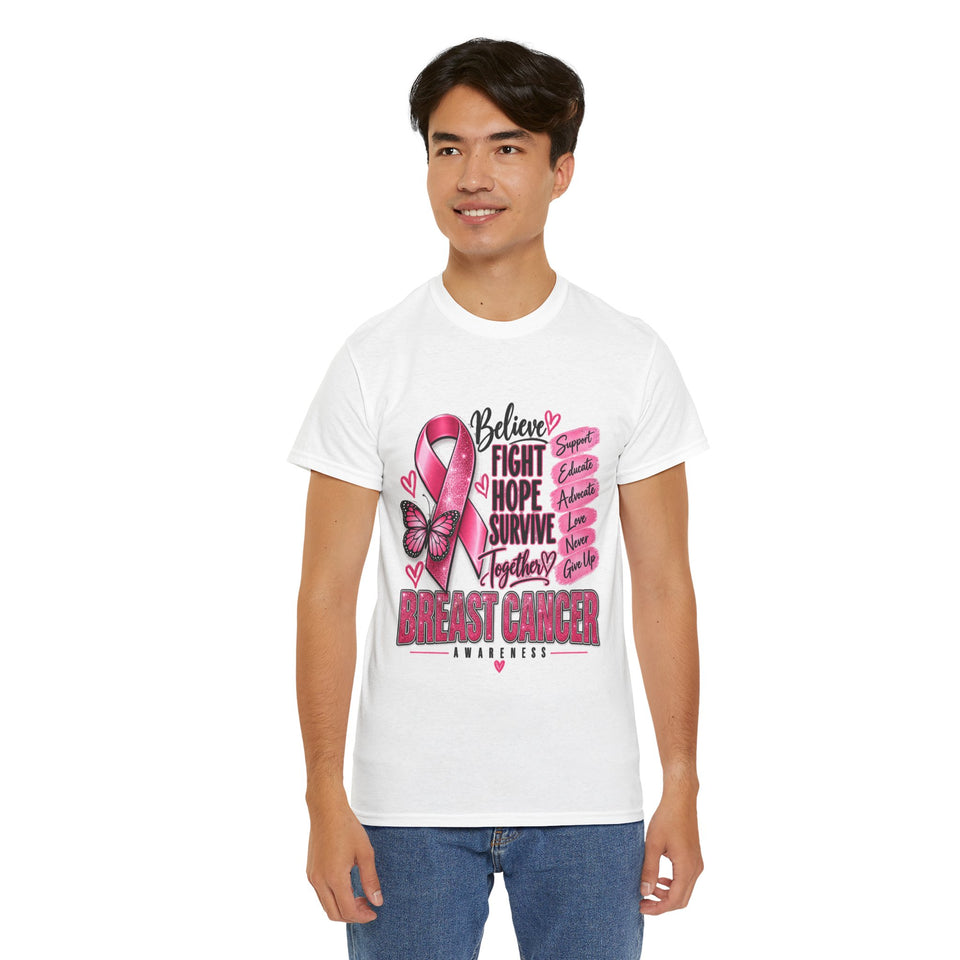 Breast Cancer Awareness Unisex Heavy Cotton Tee