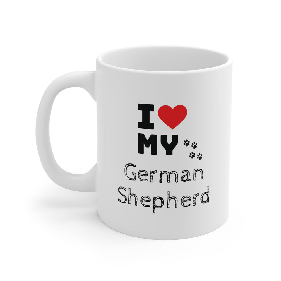 I Love My German Shepherd Ceramic Mug 11oz