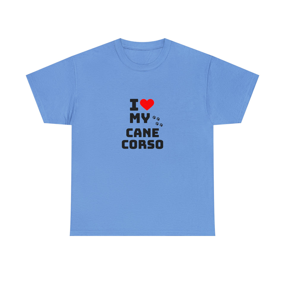 I Love My Cane Corso Unisex Heavy Cotton Tee