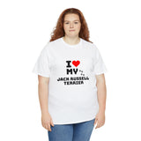 I Love My Jack Russell Terrier Unisex Heavy Cotton Tee