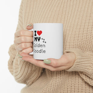 I Love My Golden Doodle Ceramic Mug 11oz