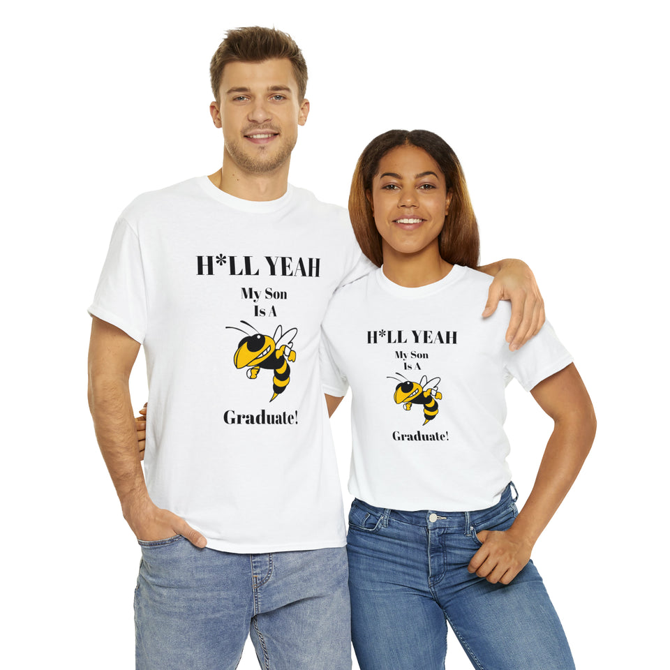 H*LL Yeah My Son Is A Georgia Tech Graduate Unisex Heavy Cotton Tee