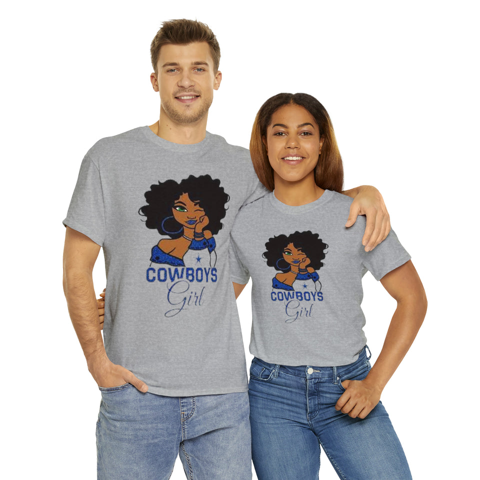 Dallas Cowboys Girl Unisex Heavy Cotton Tee