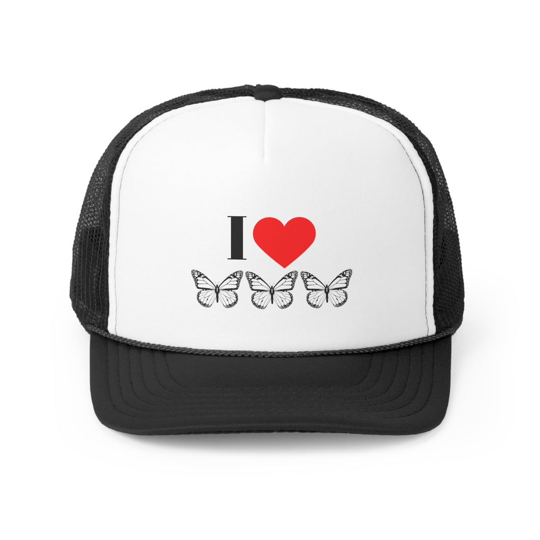 I Love Butterflies Trucker Caps