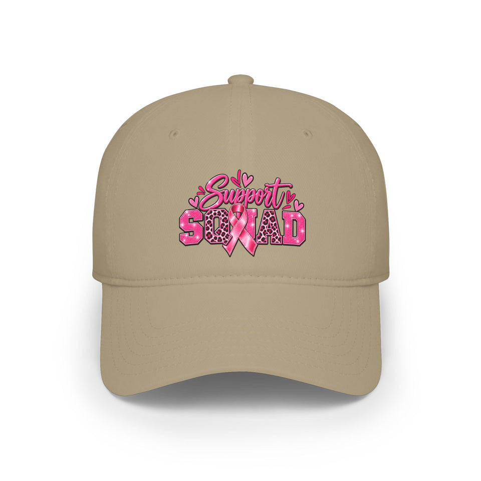 Support Squad Breast Cancer Awareness Low Profile Baseball Cap