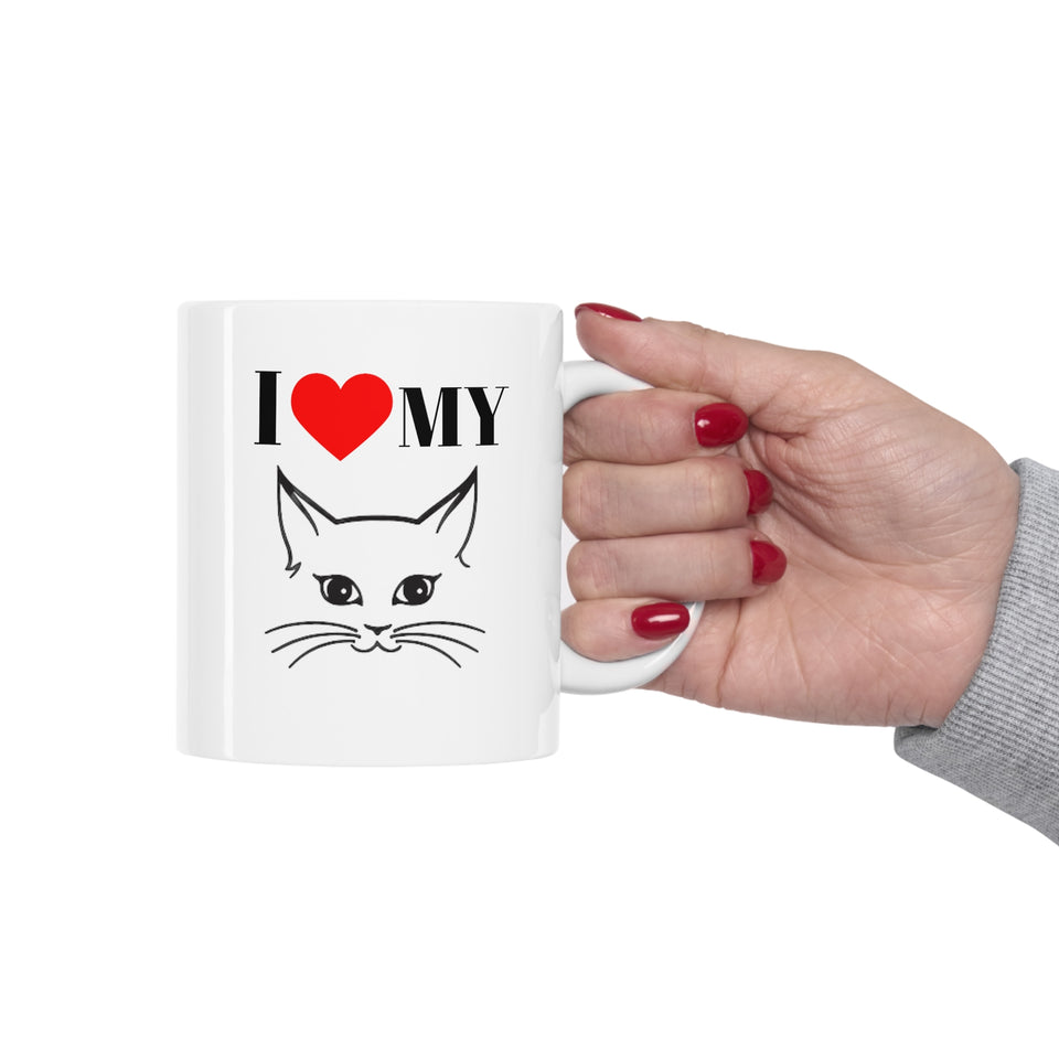 I Love My Cat Ceramic Mug 11oz