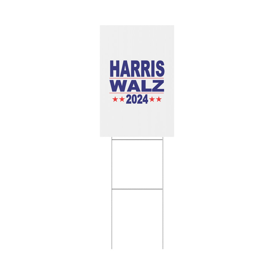 Harris Walz 2024 Plastic Yard Sign