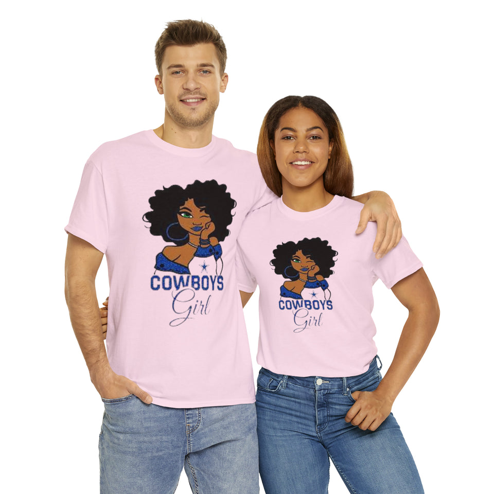 Dallas Cowboys Girl Unisex Heavy Cotton Tee