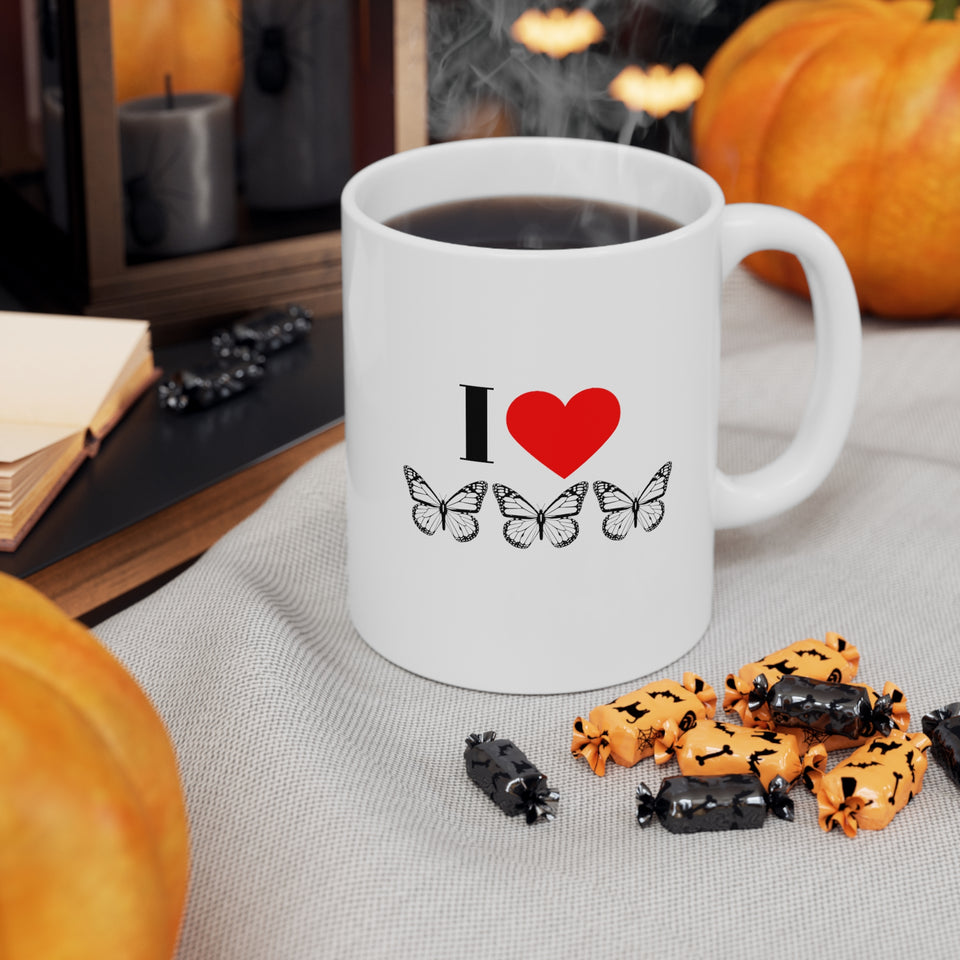 I Love Butterflies Ceramic Mug 11oz