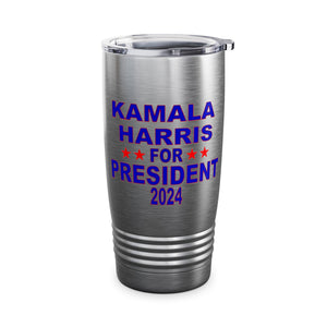 Kamala Harris for President Ringneck Tumbler, 20oz