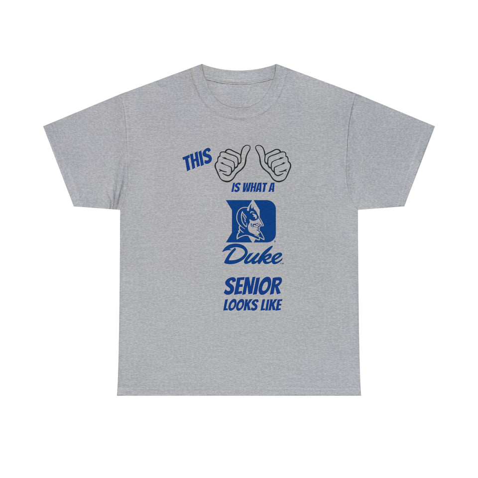 This Is What A Duke Senior Looks Like Unisex Heavy Cotton Tee