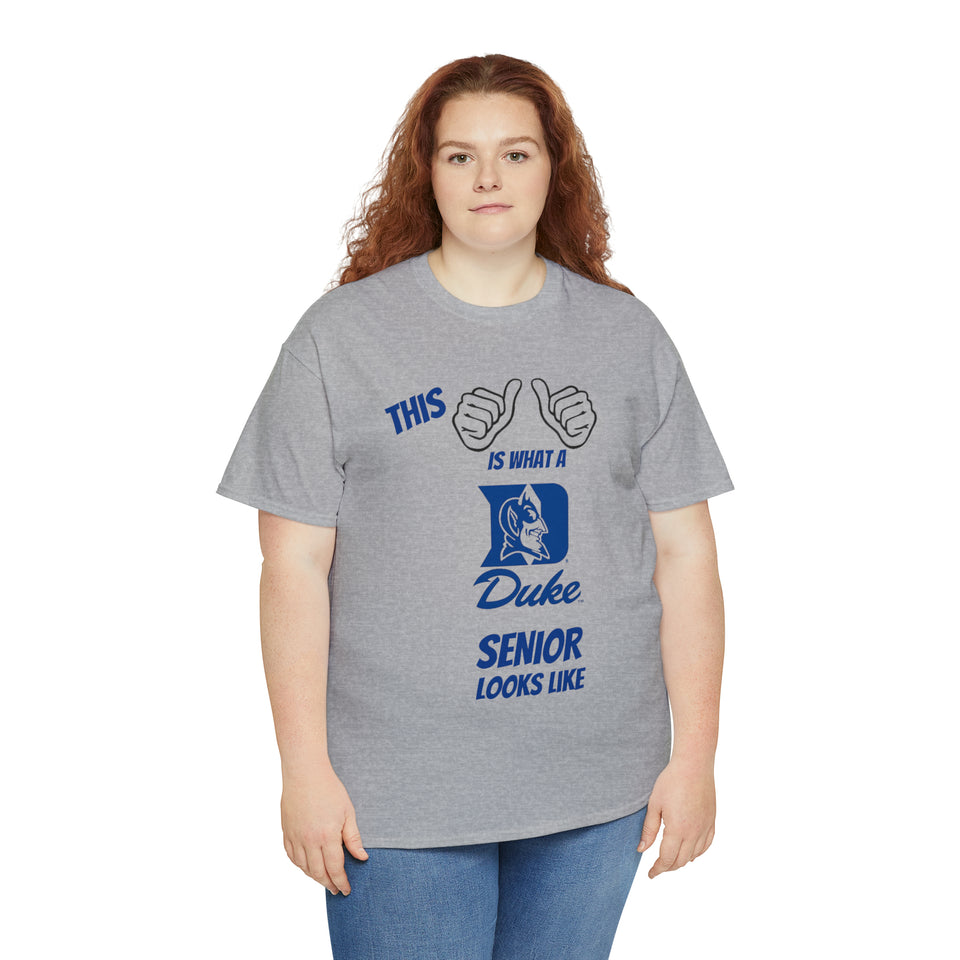 This Is What A Duke Senior Looks Like Unisex Heavy Cotton Tee