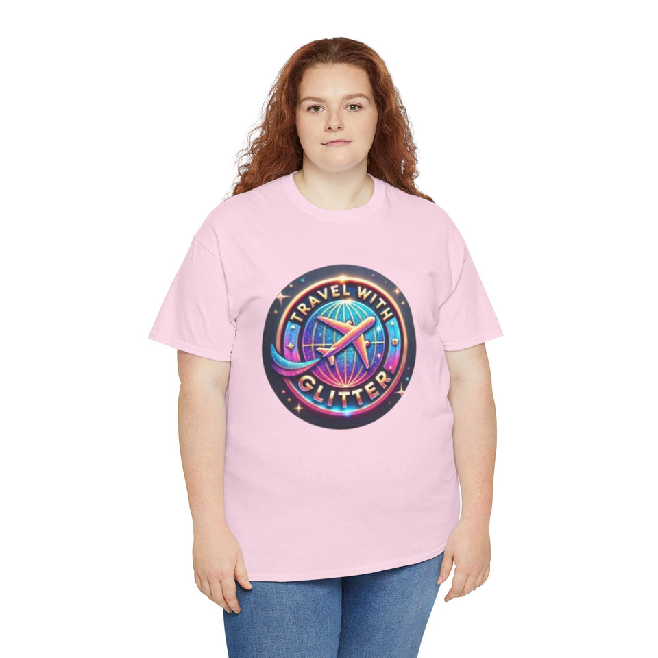 Travel With Glitter Unisex Heavy Cotton Tee