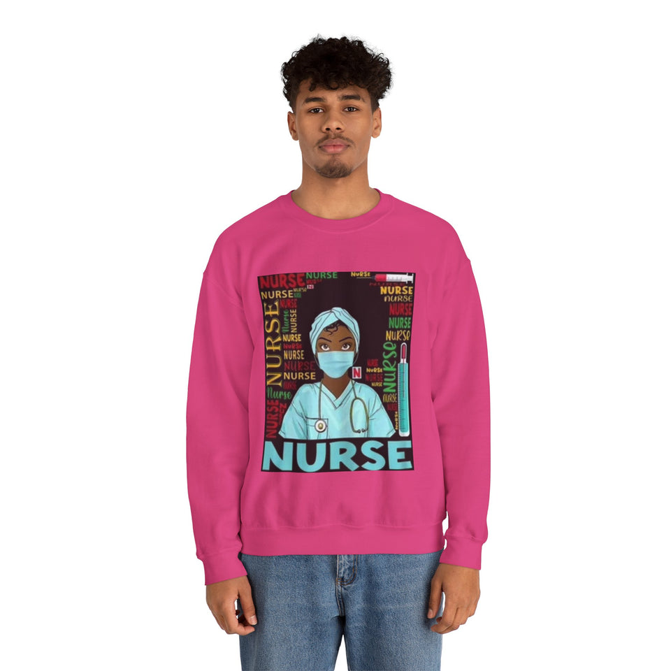 Black Nurse Crewneck Sweatshirt