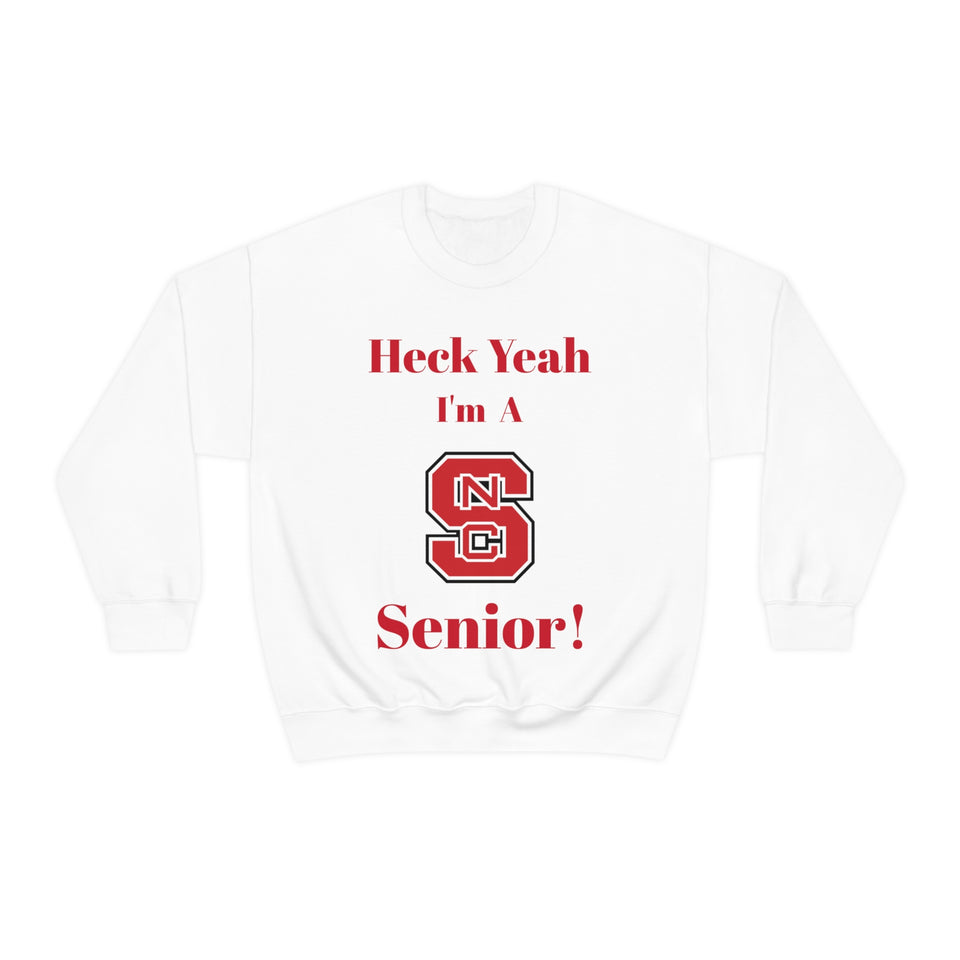 Heck Yeah I'm A NC State Senior Unisex Heavy Blend™ Crewneck Sweatshirt