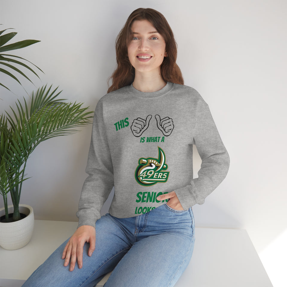 This Is What A UNCC Senior Looks Like Unisex Heavy Blend™ Crewneck Sweatshirt