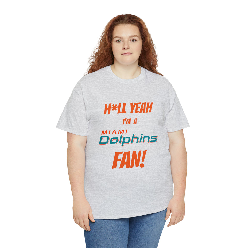 Miami Dolphins Football Unisex Heavy Cotton Tee