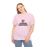 I Love My German Shepherd Unisex Heavy Cotton Tee