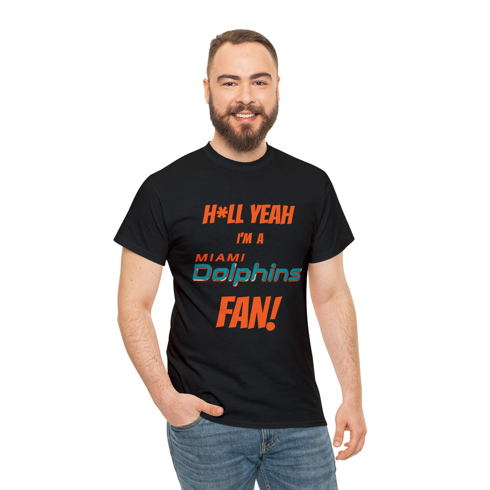 Miami Dolphins Football Unisex Heavy Cotton Tee