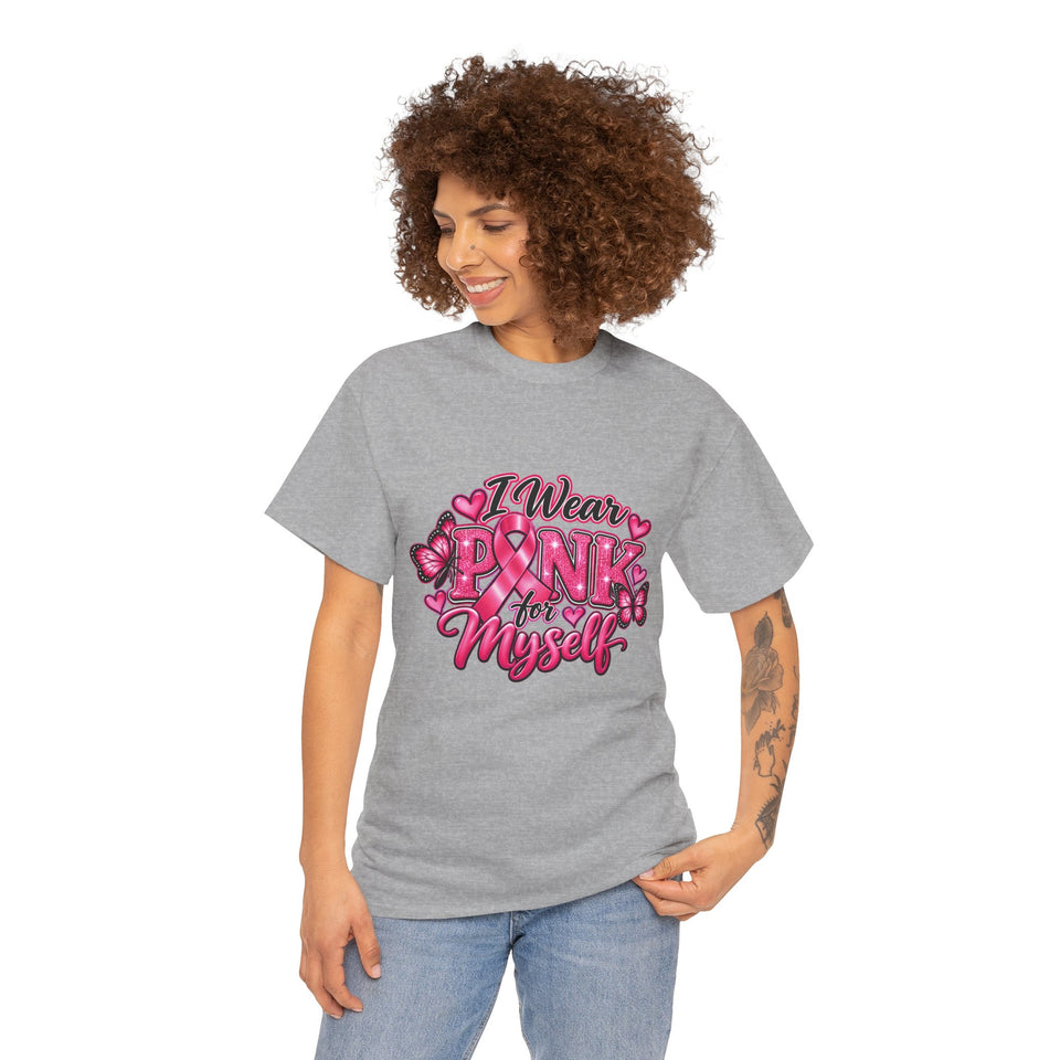 Breast Cancer Awareness Myself Unisex Heavy Cotton Tee