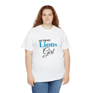 Detroit Lions Girl Unisex Heavy Cotton Tee
