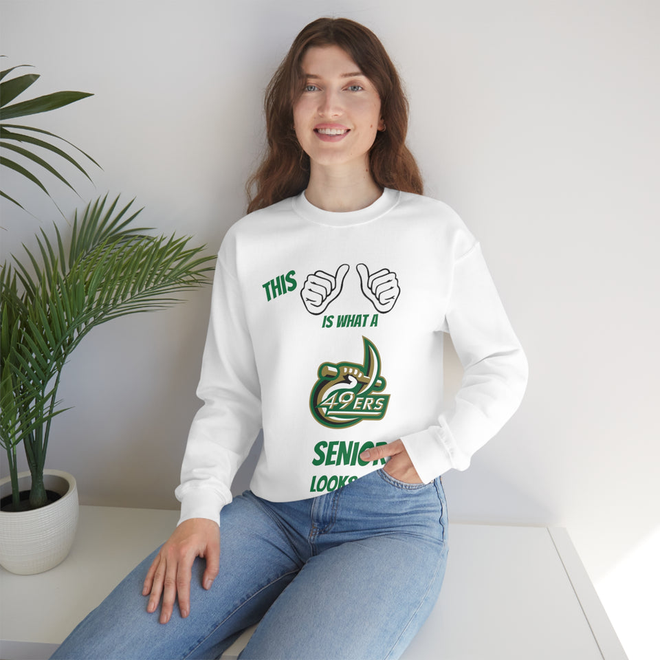 This Is What A UNCC Senior Looks Like Unisex Heavy Blend™ Crewneck Sweatshirt
