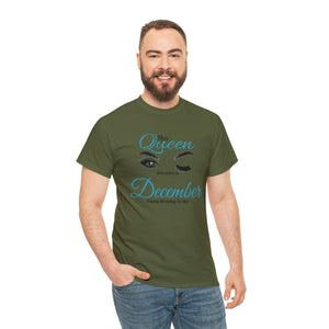 This Queen was Born In December Unisex Heavy Cotton Tee