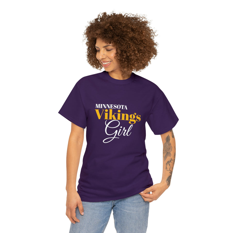 Minnesota Vikings Girl Unisex Heavy Cotton Tee