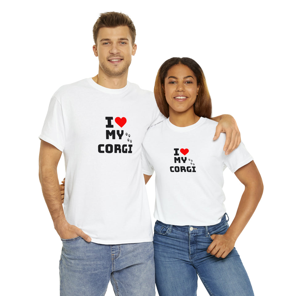 I Love My Corgi Unisex Heavy Cotton Tee