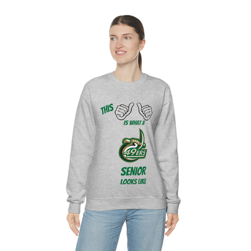 This Is What A UNCC Senior Looks Like Unisex Heavy Blend™ Crewneck Sweatshirt